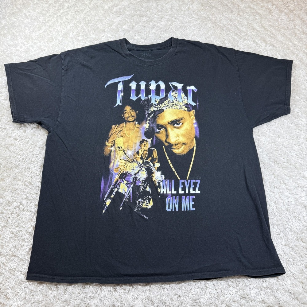 Tupac 2PAC T Shirt Mens XXL All Eyez On Me Rap Hip Hop Grunge Distressed Concert
